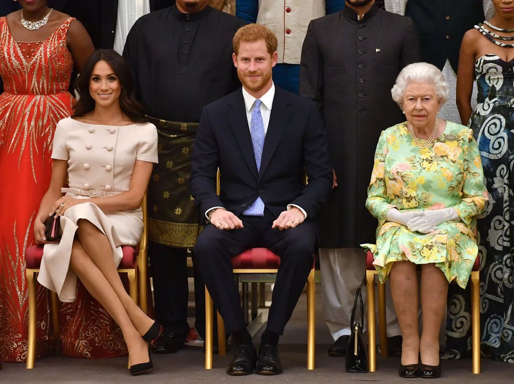 queen elizabeth prince harry meghan markle