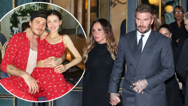 Brooklyn, Nicola, Victoria, David Beckham