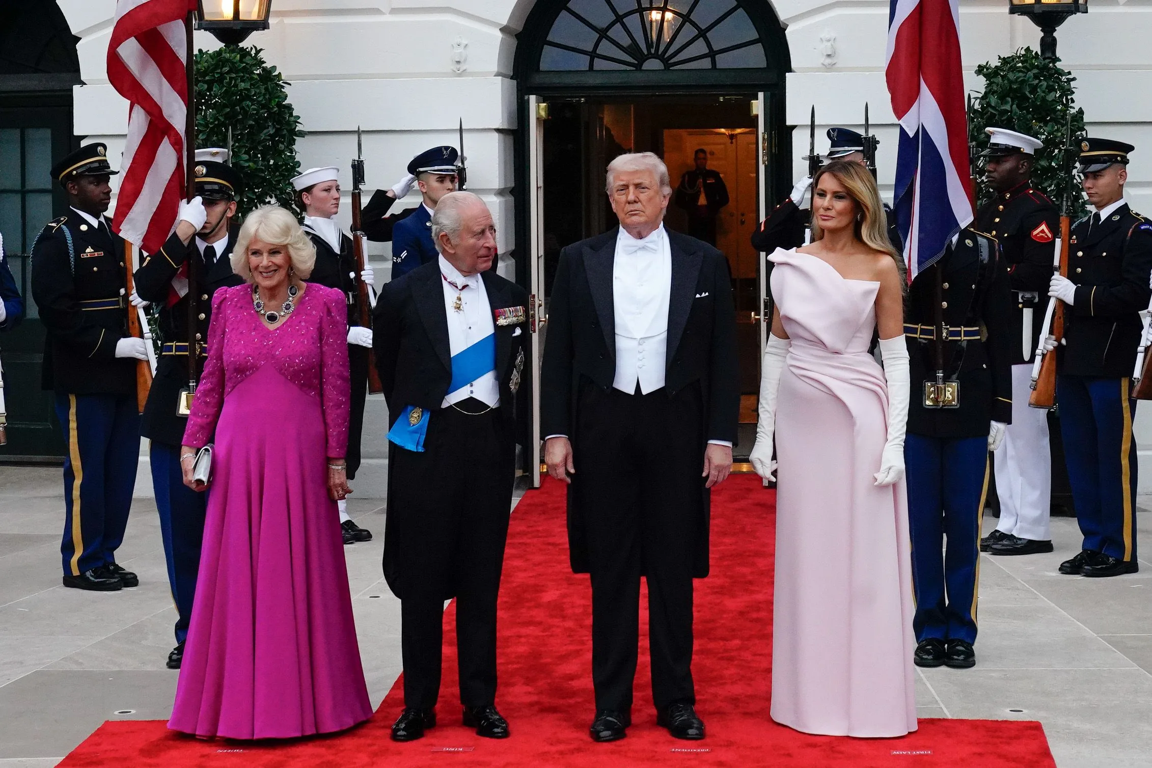 queen camilla king charles donald trump melania trump