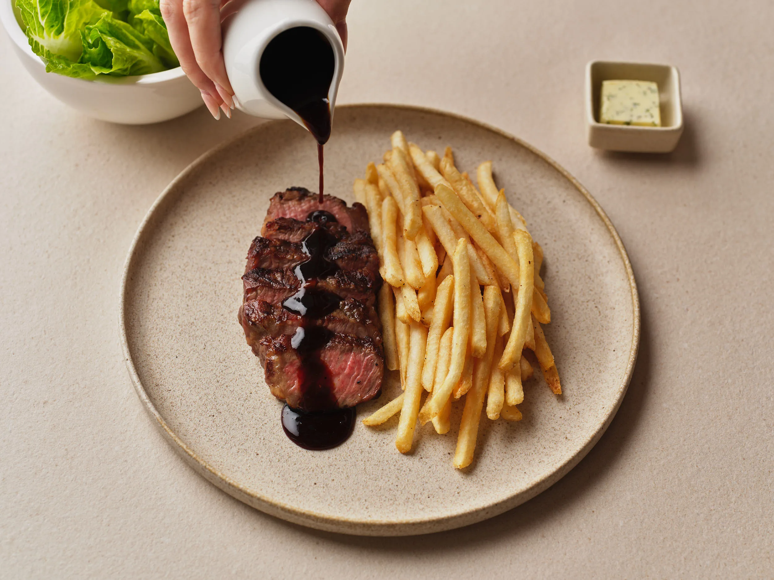 Steak and chips