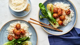 Sticky Plum and Ginger Pork Meatballs