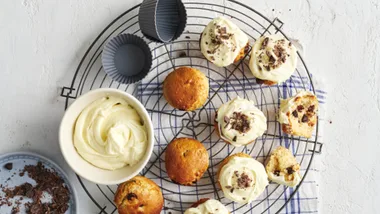 Choc-Chip Banana Muffins with Cream Cheese Frosting