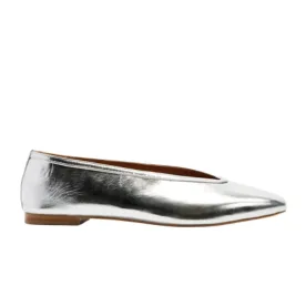 Aere silver ballet flat shoes