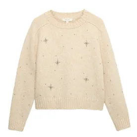 marks and spencer per una embellished cream jumper 