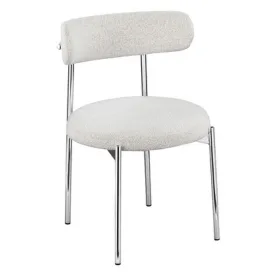 temple and webster Conrad Upholstered & Chrome Dining Chairs 