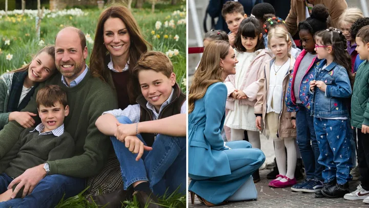 Prince William and Princess Kate with Prince Louis, Prince George and Princess Charlotte and Princess Catherine in Italy