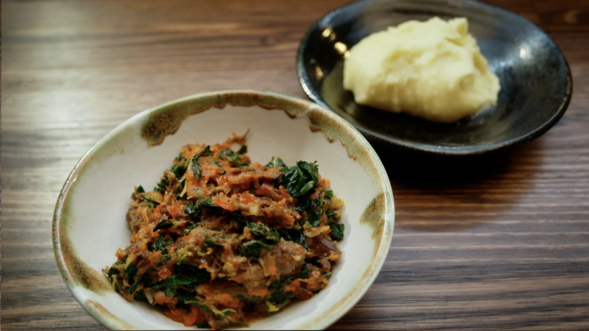 Olaolu Beef Efo Riro with Semo 