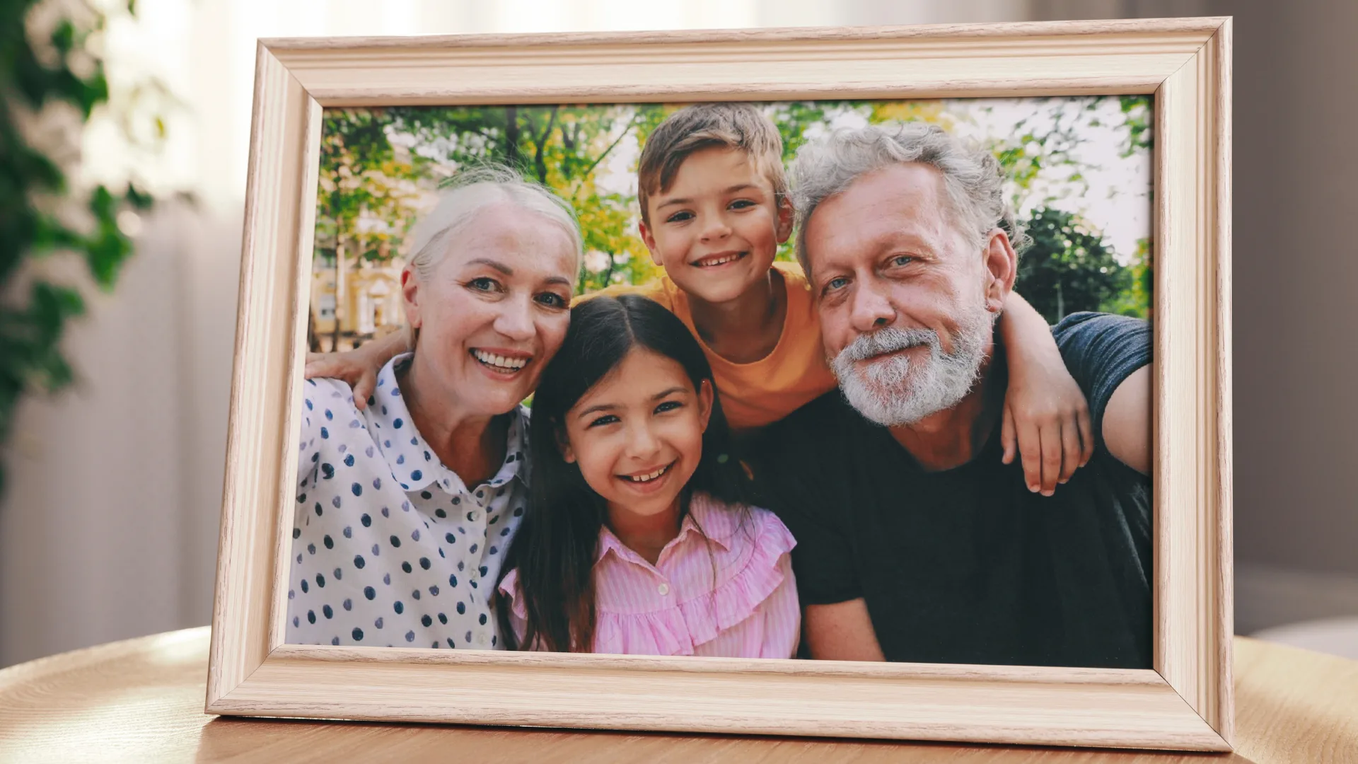 framed photo of family