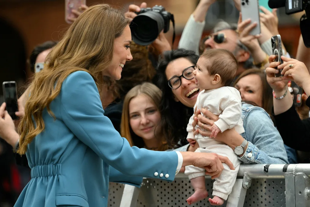 Princess Catherine with a baby in Italy