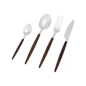 kmart 16 piece wooden look cutlery set 