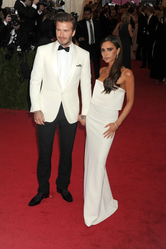 Victoria Beckham and David Beckham at 2014 Met Gala
