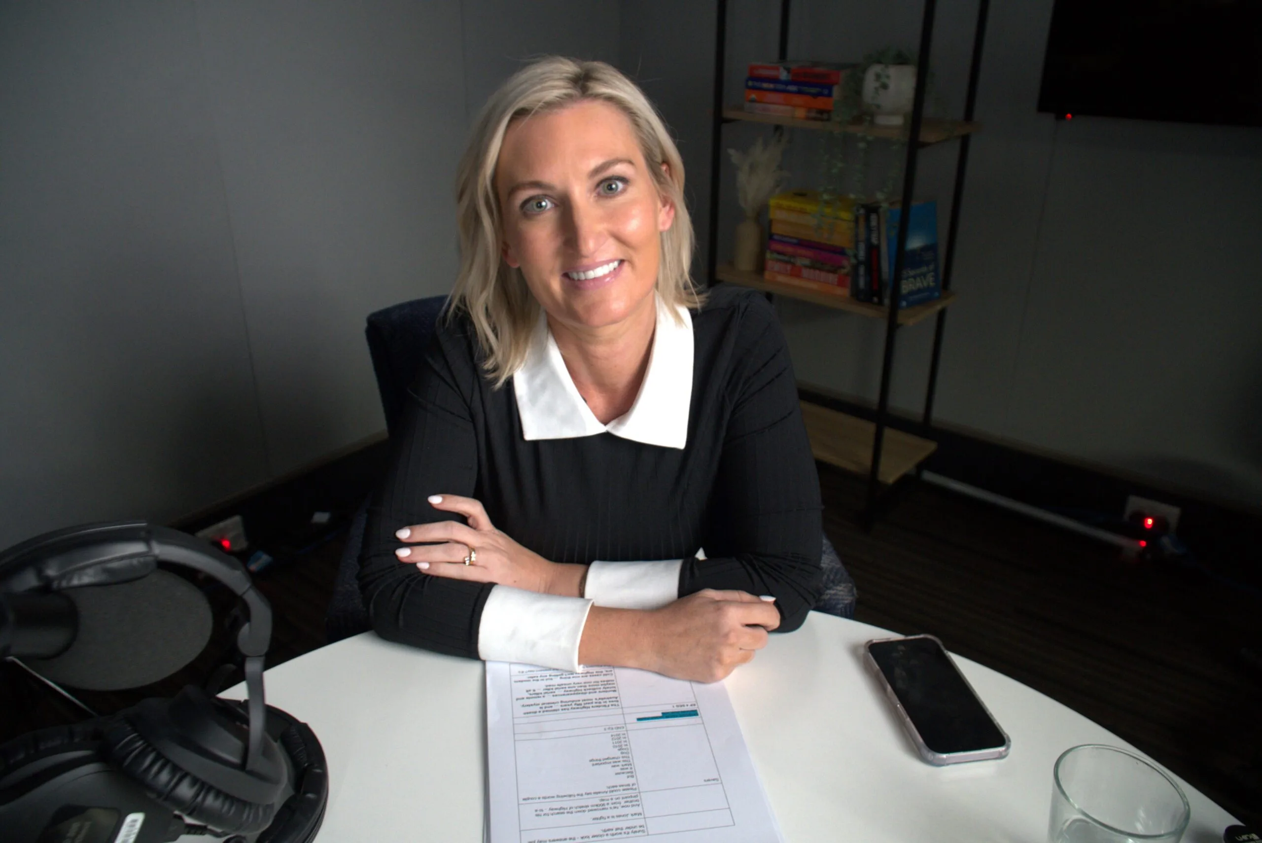 Journalist Amelia Oberhardt speaking during production of Outback Murder Highway.