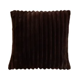 marks and spencer fleece ribbed cushion chocolate brown 
