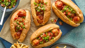Cheesy Chipotle Meatball Subs