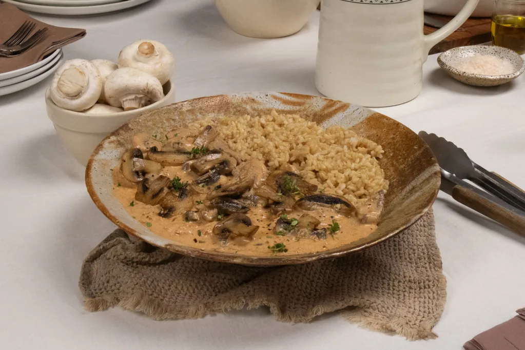 Mushroom stroganoff