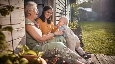 Multigenerational living - grandmother with daughter and grand-daughter