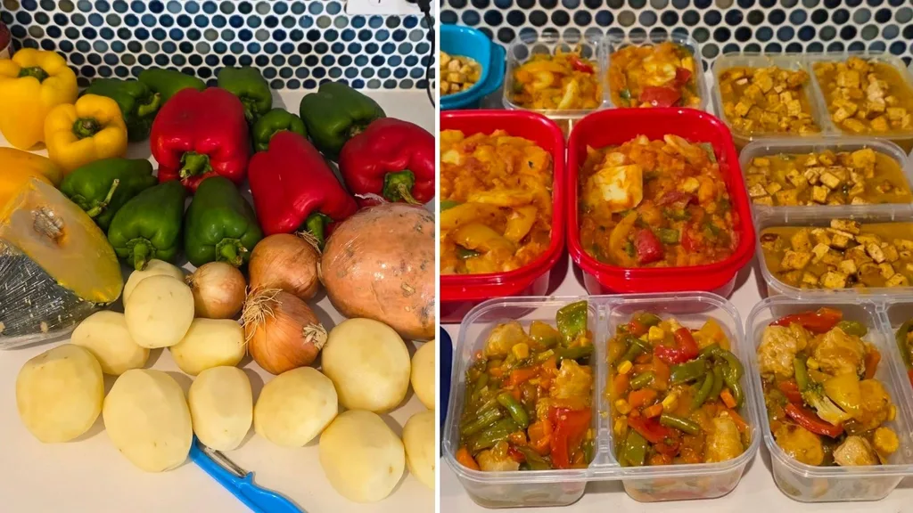 vegetables meal prepping