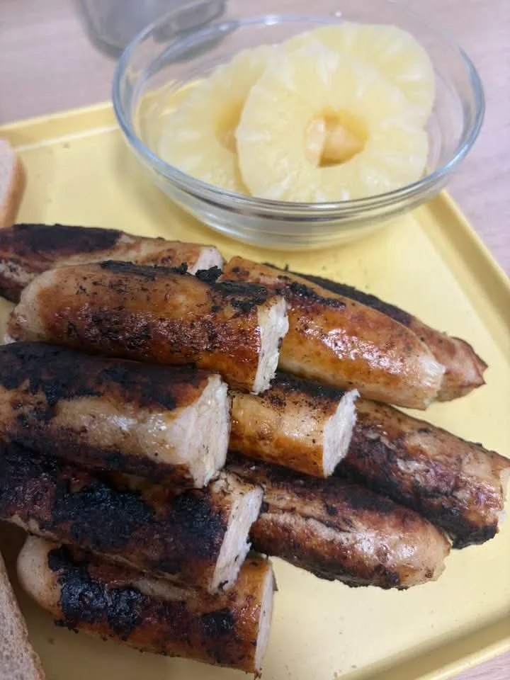 Pineapple cheese sausages cooked IGA