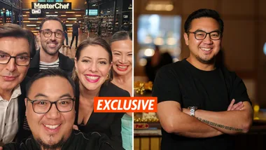 Junda Khoo on MasterChef australia as a guest judge and at a restaurant