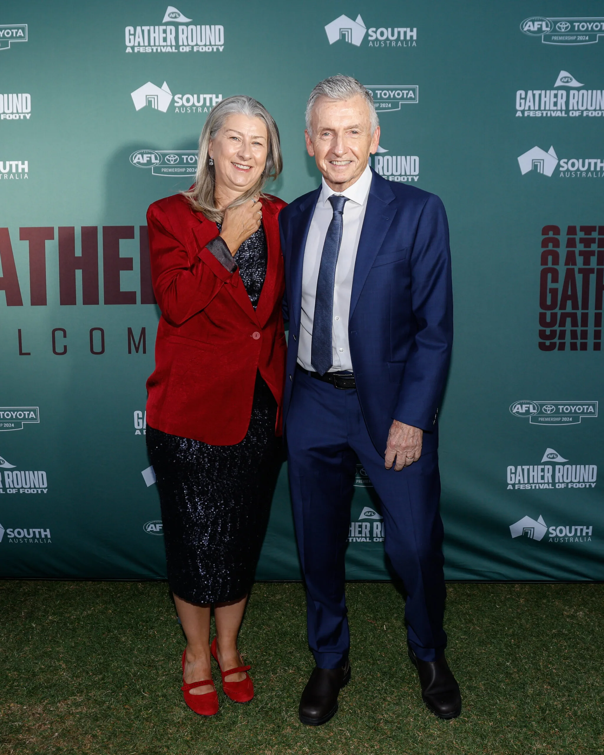Bruce McAvaney and his wife Anne Johnson