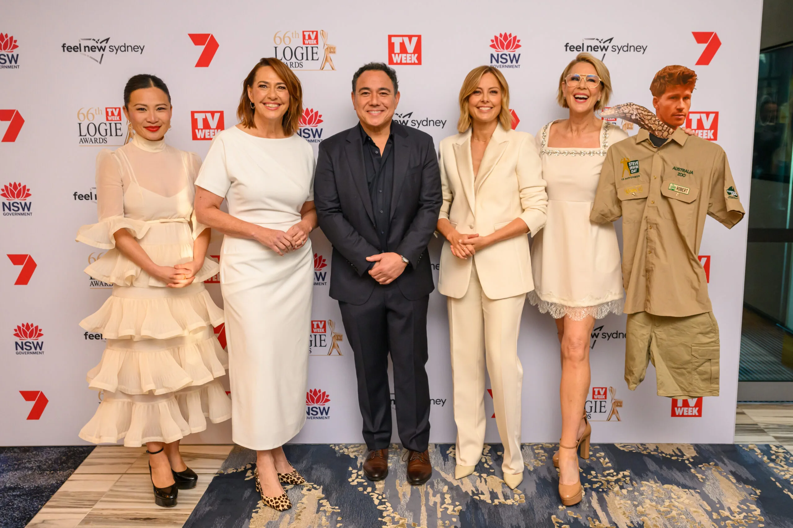 2026 TV Week Gold Logie nominees Poh Ling Yeow, Lisa Millar, Sam Pang, Ally Langdon, Jilia Morris and Robert Irwin