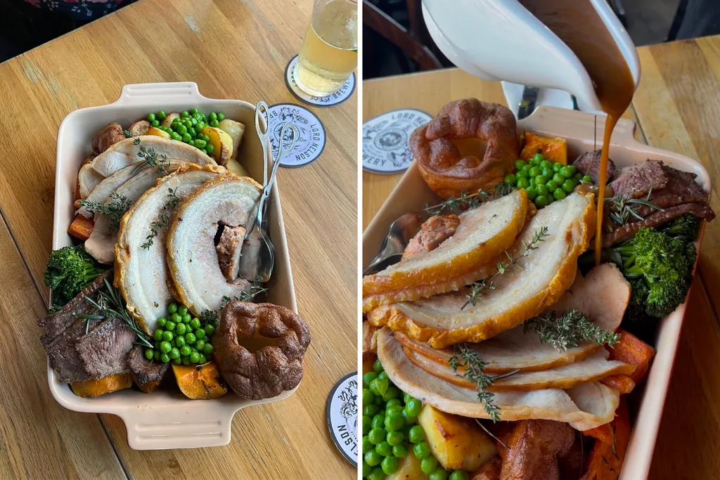 The Lord Nelson Brewery Hotel roast dinner