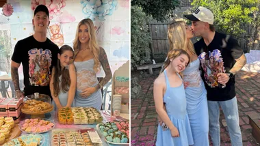 MAFS Gia Fleur at her bridal shower with partner Alan Wallace and daughter Willa