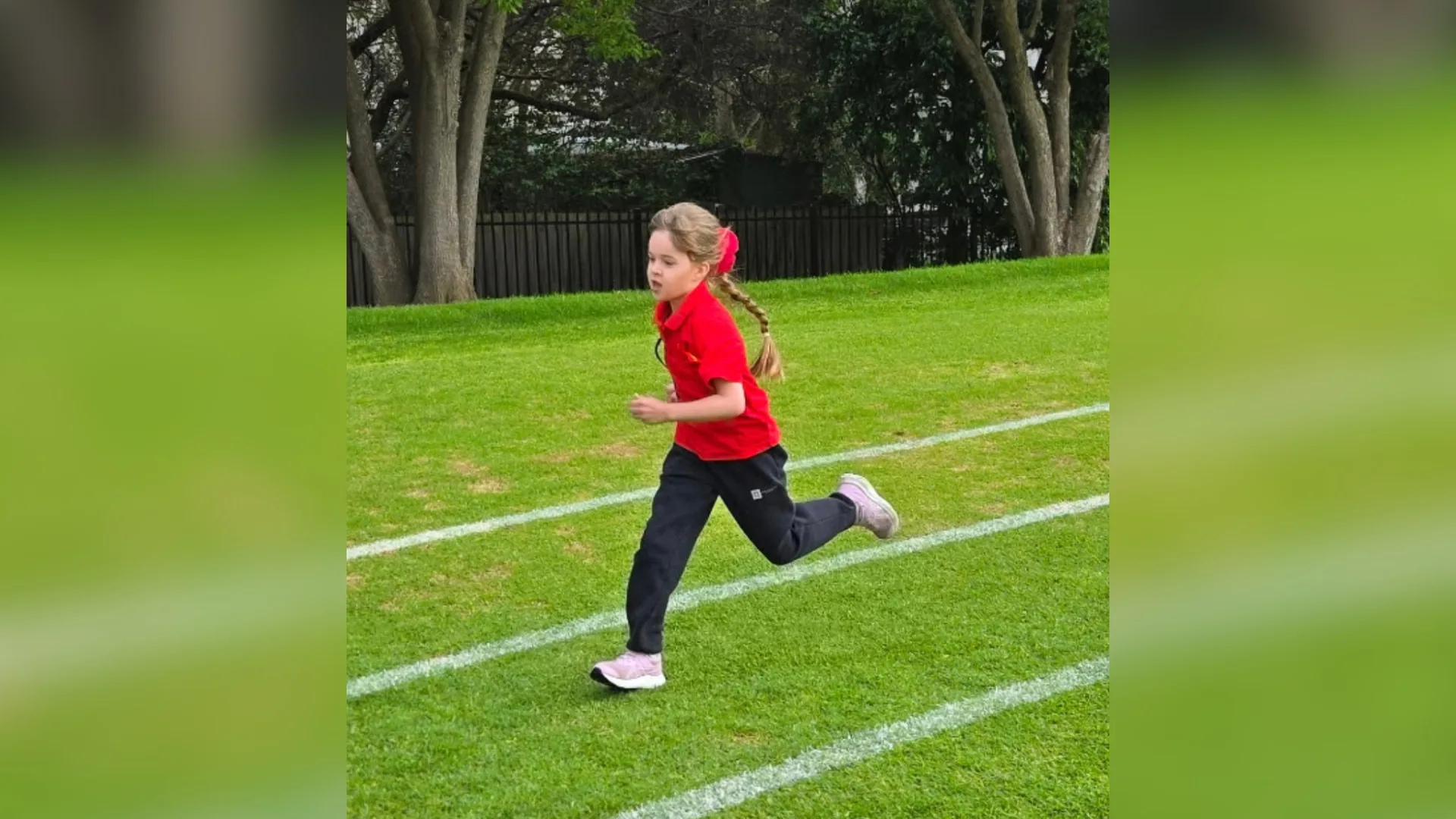 Lauren Newton daughter running