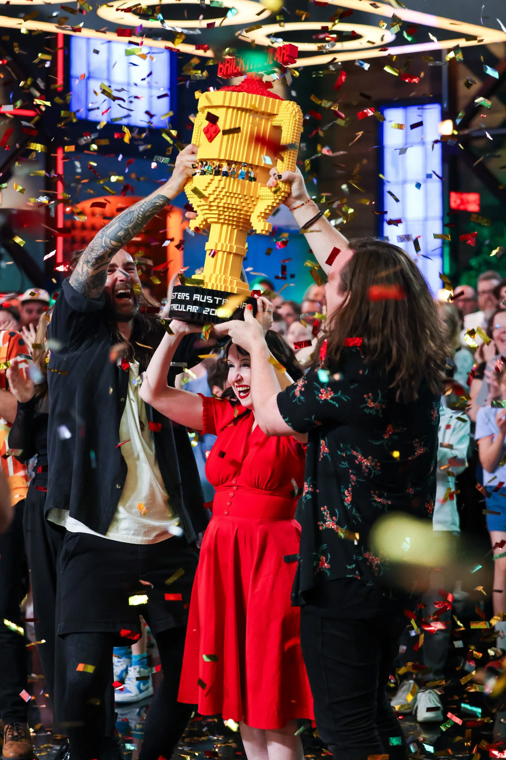 Jackson, Fleur and Alex Lego Masters Bricktacular winners 2026