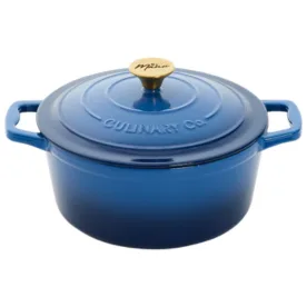 
Culinary Co. By Manu 4.5L Cast Iron Casserole Blue 