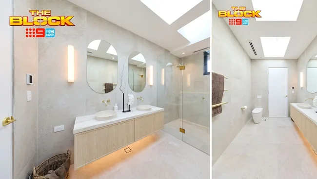 Chantel and Wyatt main ensuite reveal The Block 2026 week 4