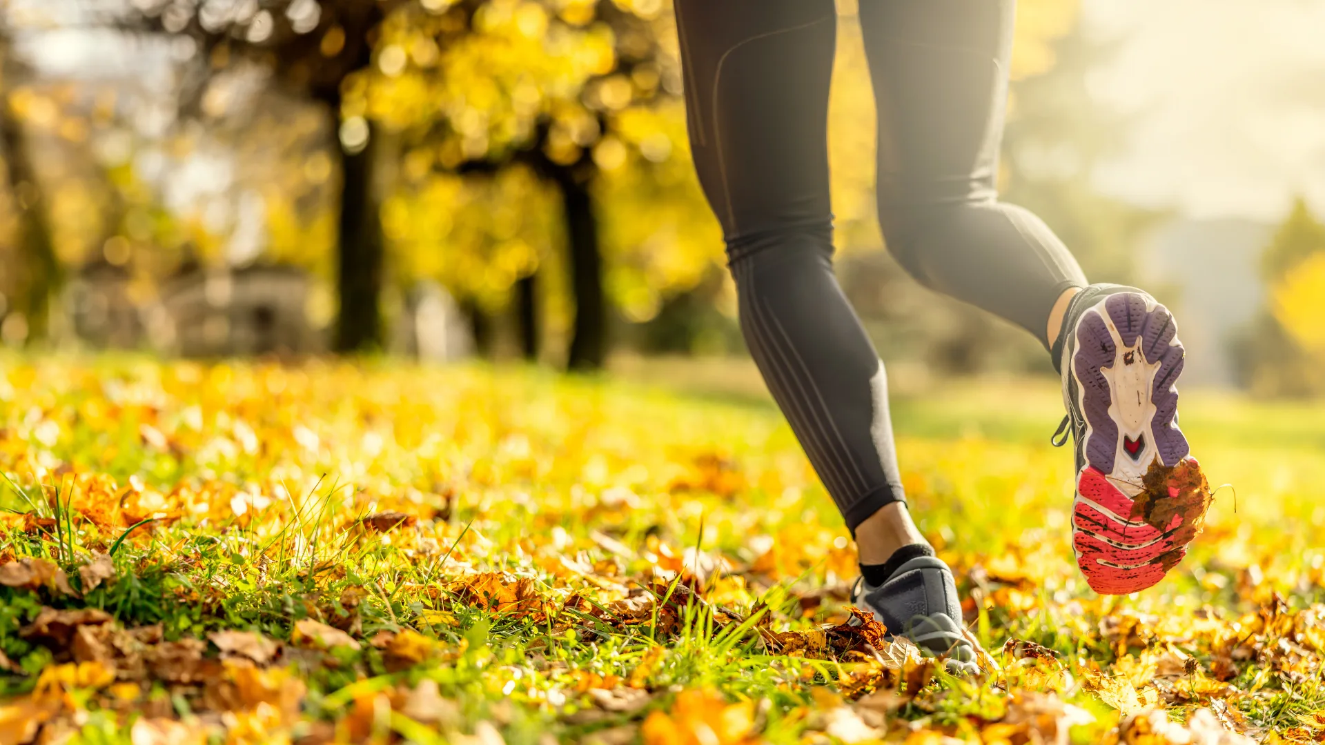woman running in park
