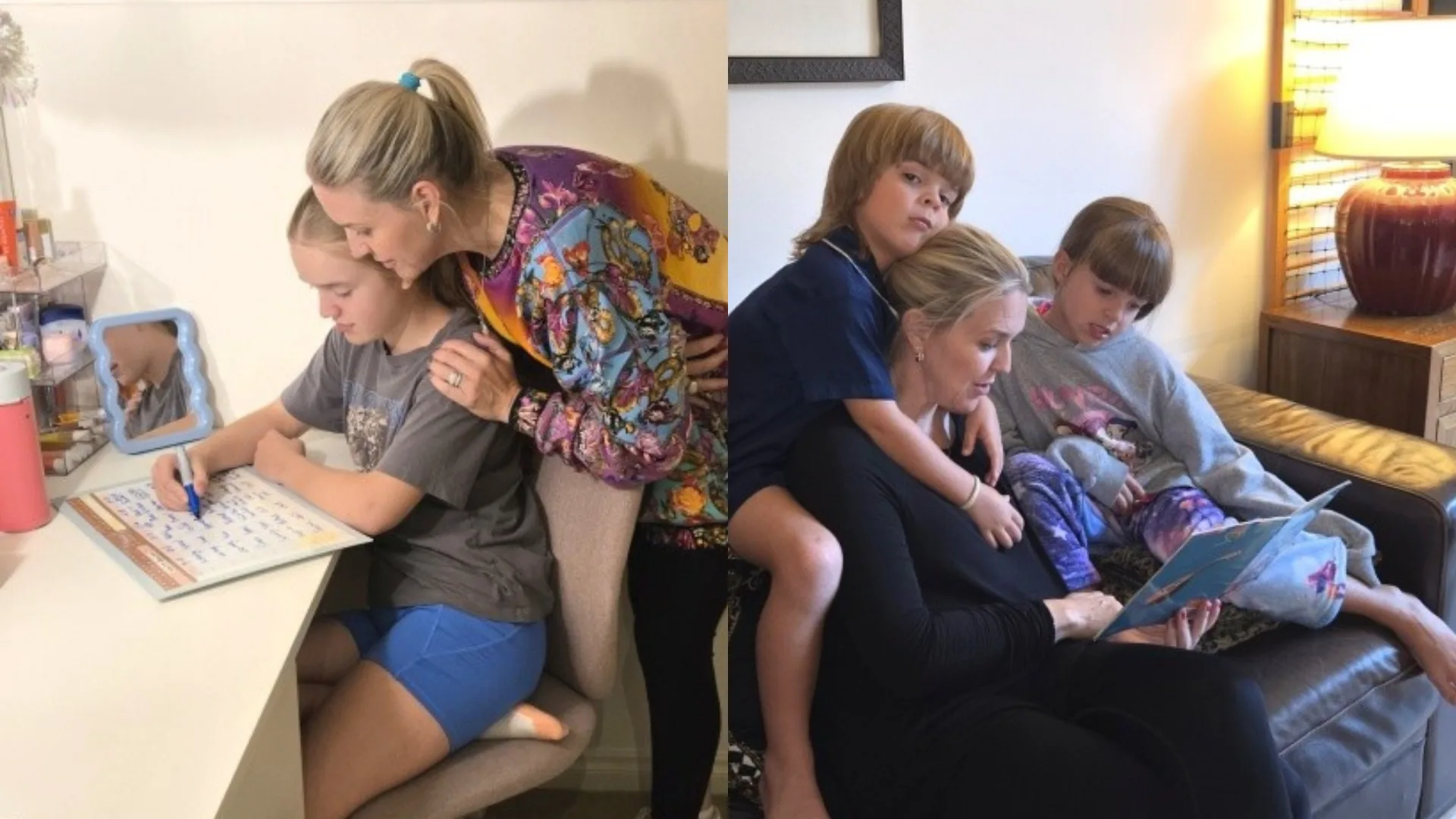 Lauren Netwon with her kids