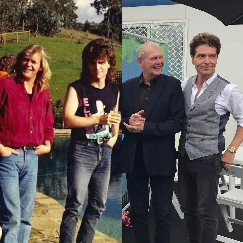 Richard Marx and John Farnham in 1988 for Richard's first tour of Australia and decades later 