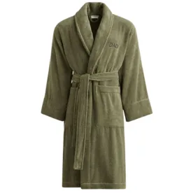sheridan mens personalised dad robe green 