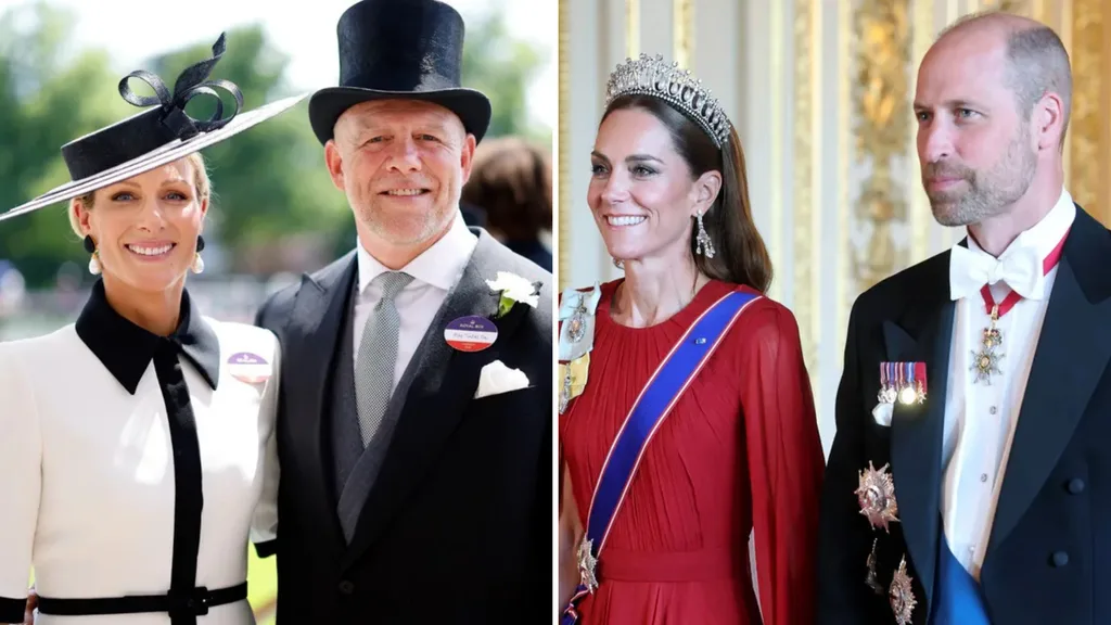 Zara and Mike Tindall and Prince William and Princess Kate