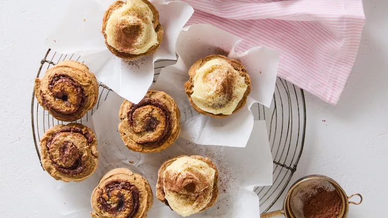 Hazelnut Tiramisu Scrolls