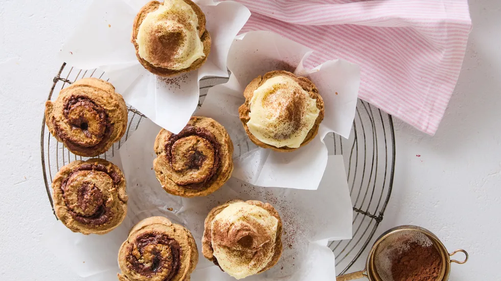 Hazelnut Tiramisu Scrolls