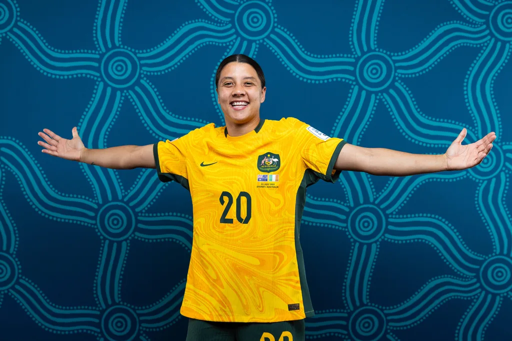 sam kerr in matildas jersey