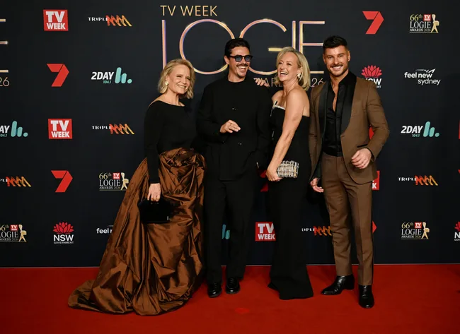 Shaynna Blaze, Marty Fox, Shelley Craft and Darren Palmer The Block 2026 TV Week Logie Awards
