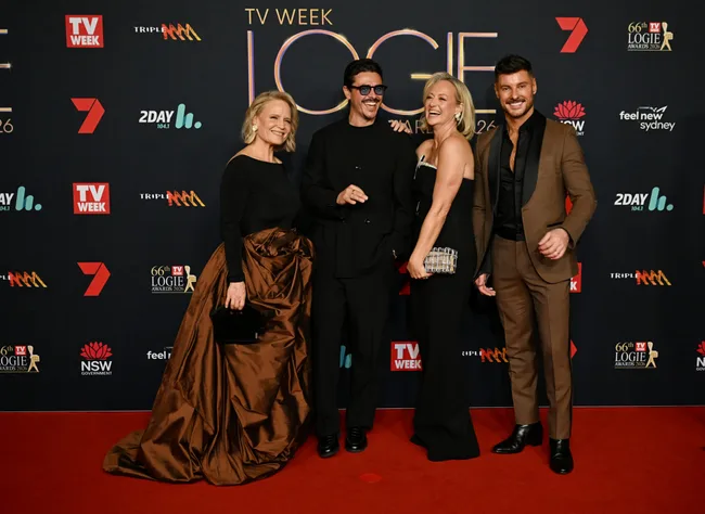 Shaynna Blaze, Marty Fox, Shelley Craft and Darren Palmer The Block 2026 TV Week Logie Awards