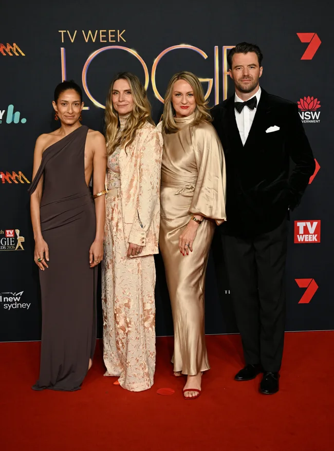 Colin from Accounts Emma Harvie, Genevieve Hegney, Helen Thomson and Thomas Cocquerel TV Week Logie Awards