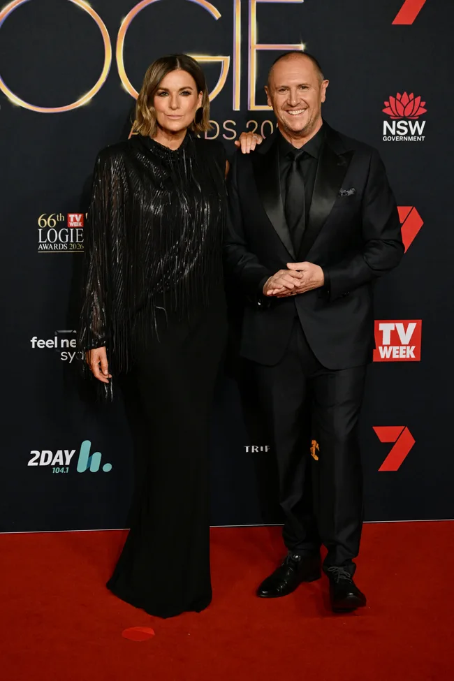 Kylie Gillies and Larry Emdue TV Week Logie 2026 Awards