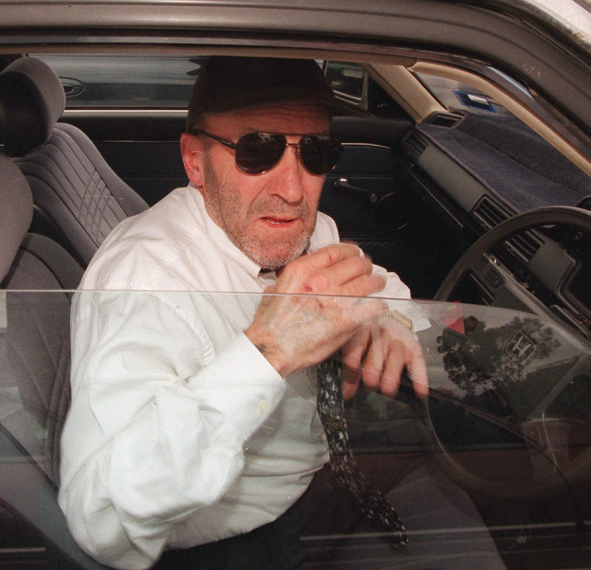 Peter Keogh pictured in a car