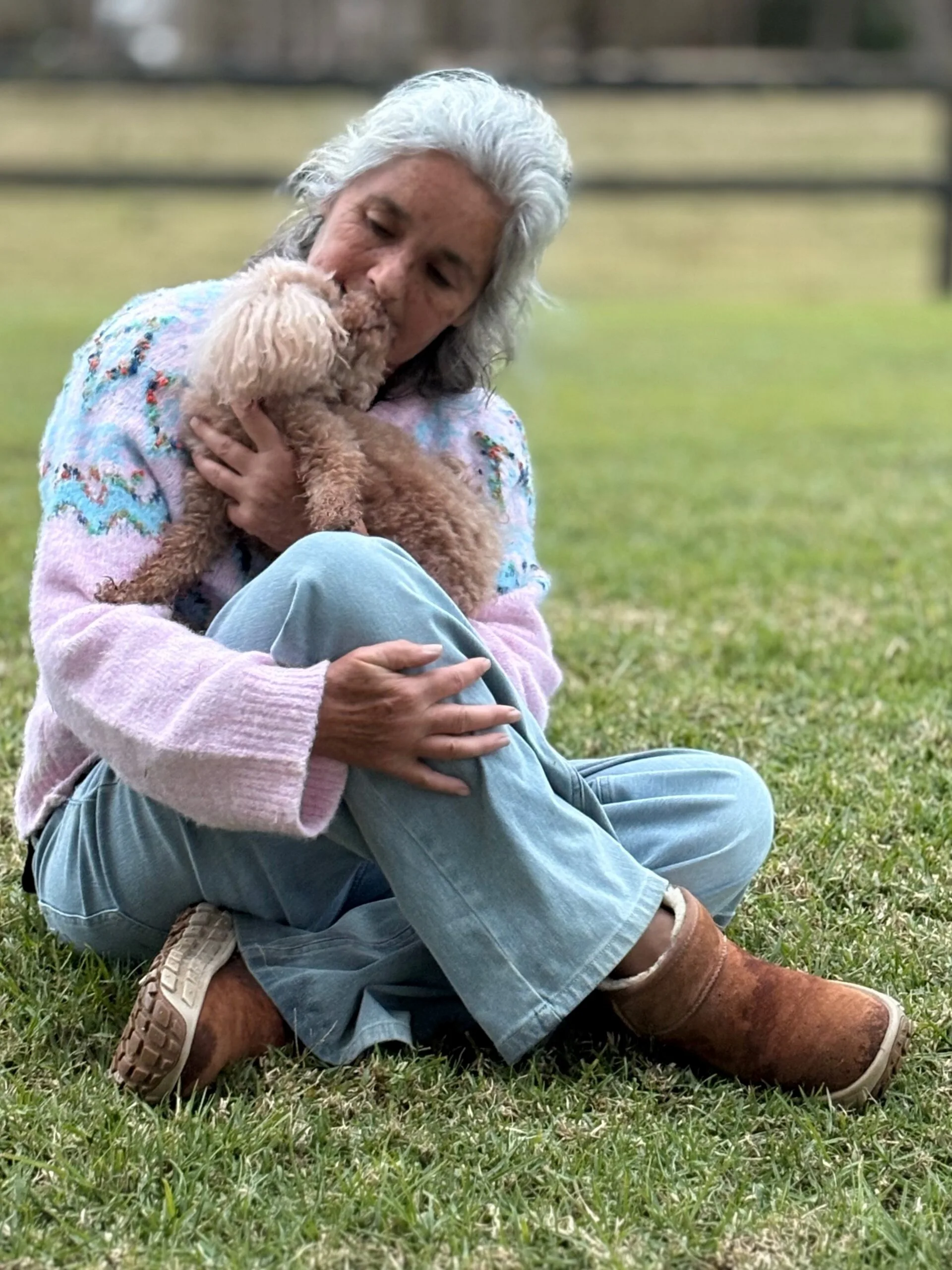 Noeline Cassettari with animals
