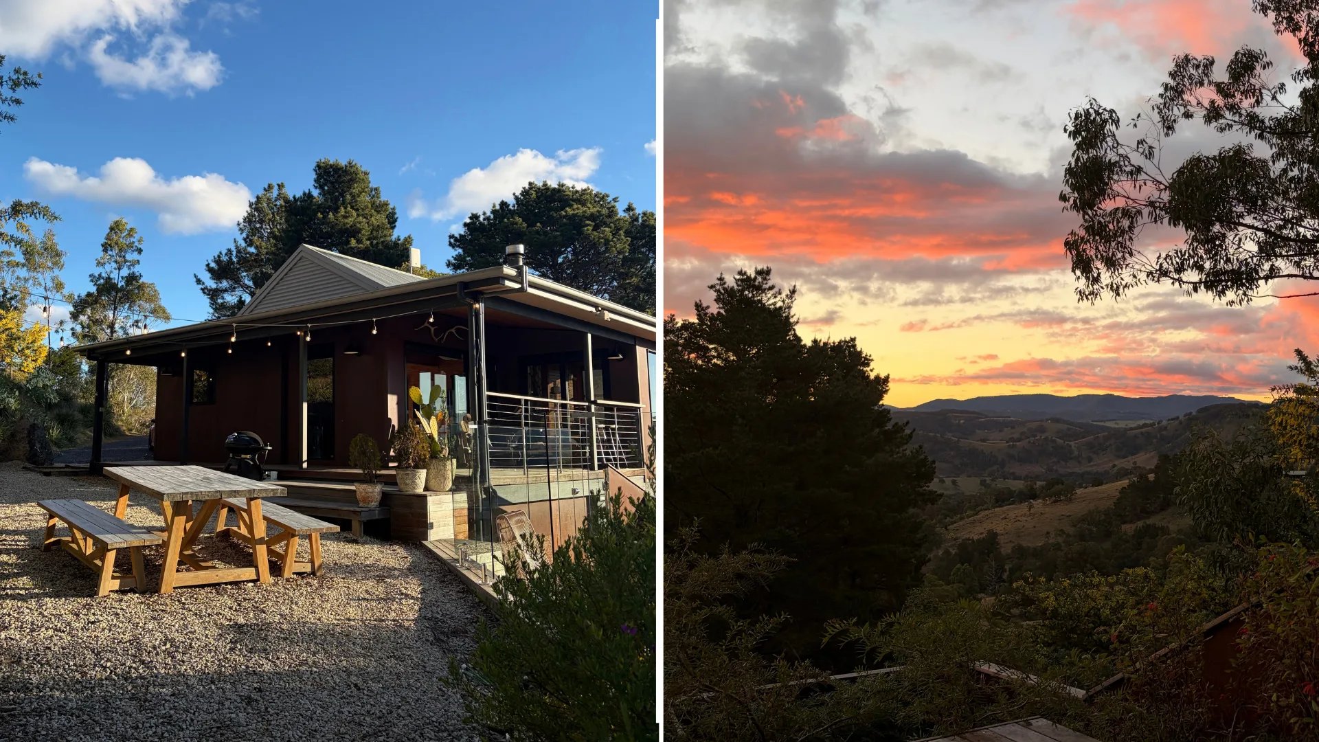 the woodlands cabin at mt kanimbla retreat with beautiful mountain views 