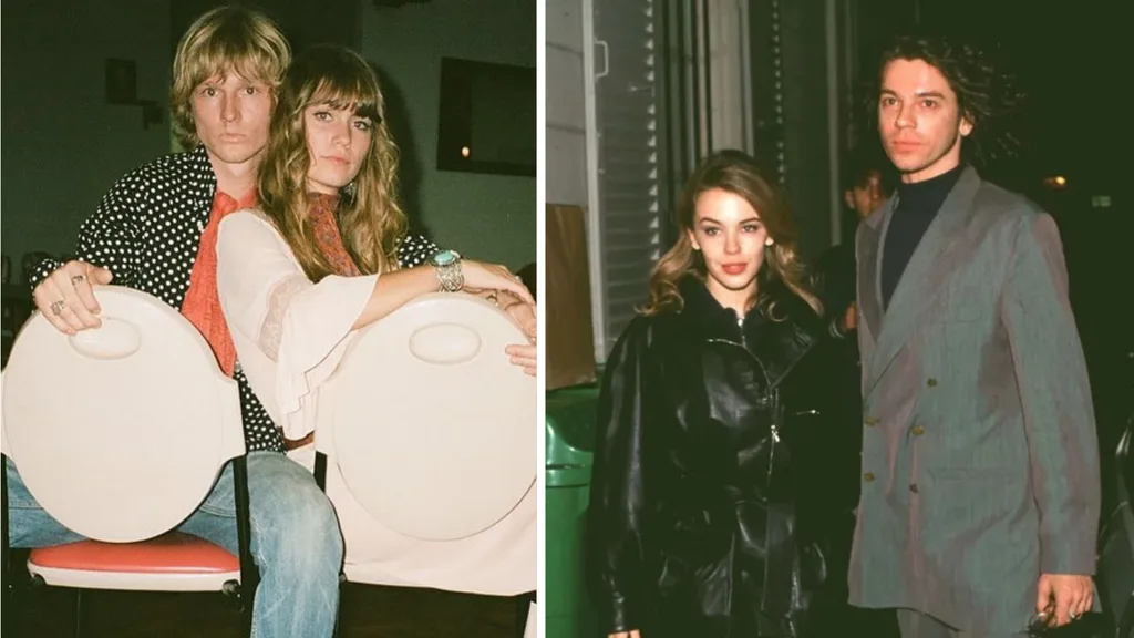 Mia Hewitt and her boyfriend Vanda Erich and Kylie Minogue and Michael Hutchence