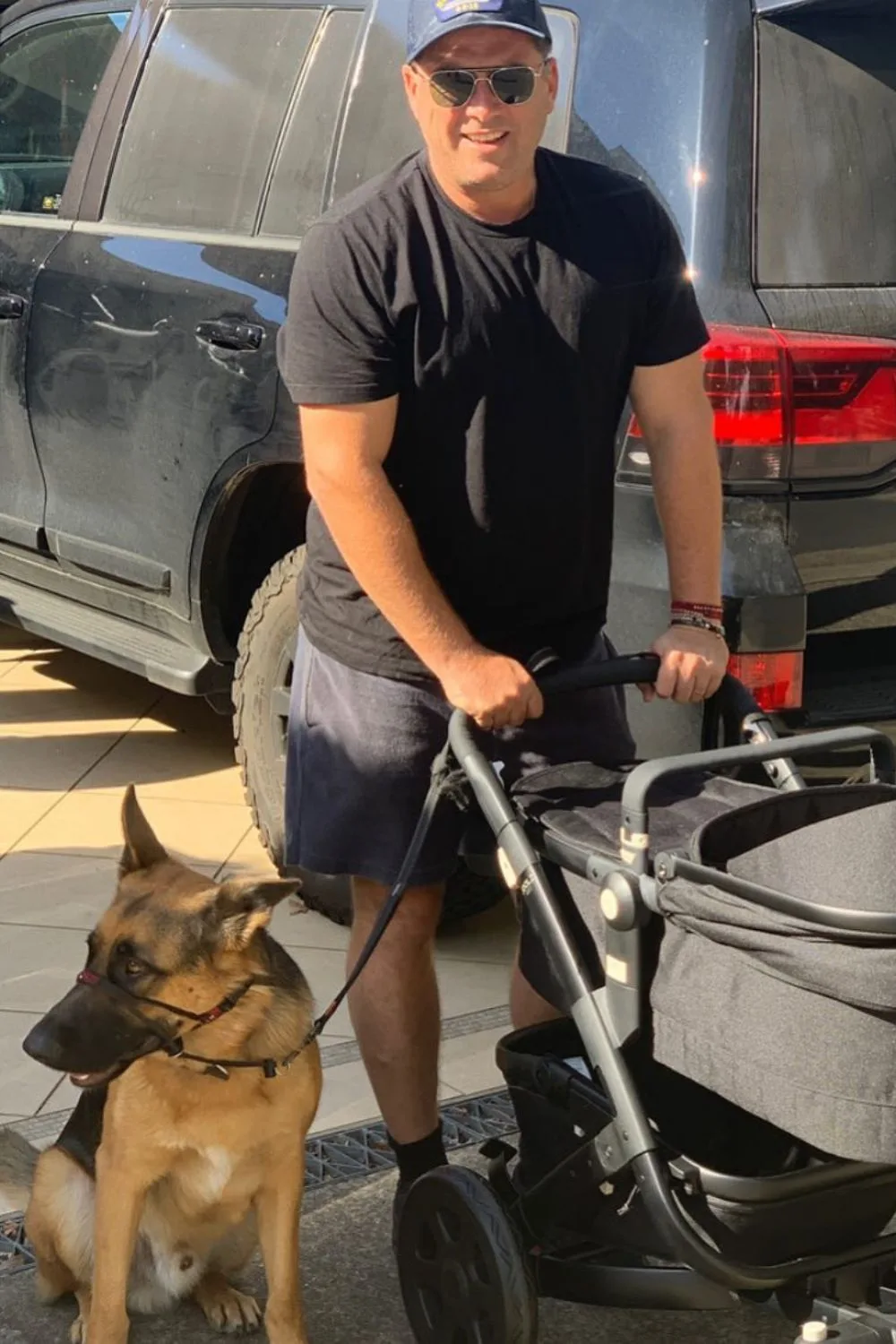 Karl Stefanovic with his dog Chance The Yapper