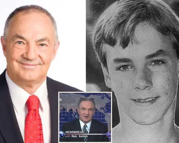 Adelaide newsreader Rob Kelvin and his son Richard who was murdered