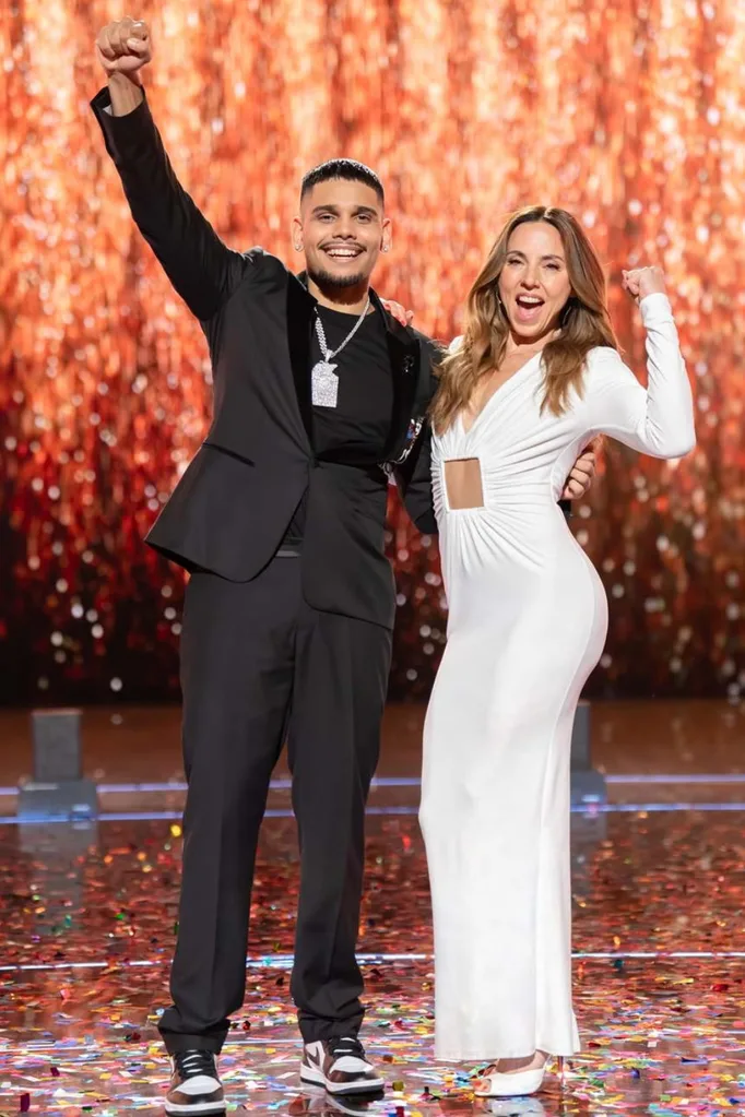 The Voice Australia 2026 winner Yung Milla with his coach Melanie C